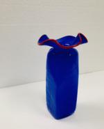 Blue Ruffle Vase; B Burch