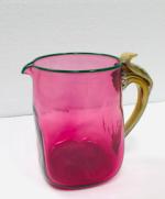 Glass Large Pink Creamer; Bill Burch