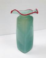 Pistachio Ruffle Vase; B Burch