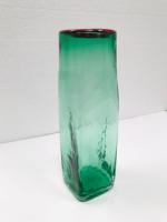 Green Glass Bud Vase; B Burch