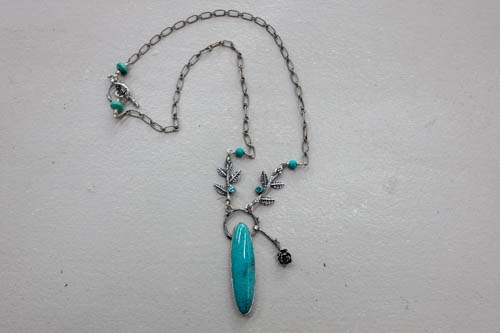 Turquoise necklace; J. Garibaldi